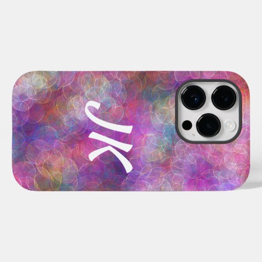 Roze en Paarse Bokeh Case-Mate iPhone Case (Achterkant (horizontaal))