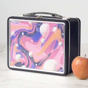 Roze en Paarse buitenruimte wervelen Abstract