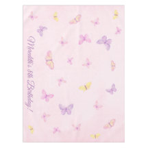 Roze en Paarse Butterfly Party Tafeldoek