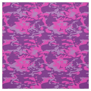 Roze en Paarse Camo Stof