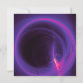 Roze en Paarse Circulaire Abstracte bruiloft Kaart (Achterkant)