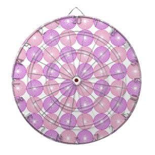 Roze en paarse cirkels dartbord
