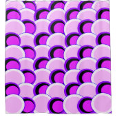 Roze en Paarse cirkels Douchegordijn (Voorkant)
