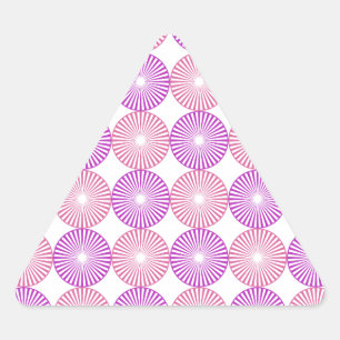 Roze en paarse cirkels driehoek sticker