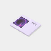 Roze en Paarse cirkelvormig abstract ontwerp Post-it® Notes (Schuin)