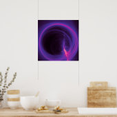 Roze en Paarse cirkelvormig abstract ontwerp Poster (Keuken)