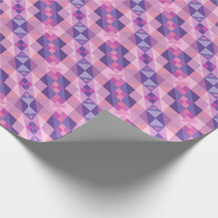 Roze en paarse diamant Geometrische vormen Cadeaupapier