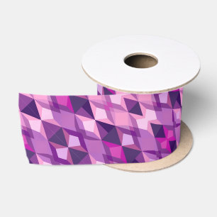 Roze en paarse diamant Geometrische vormen Lint
