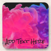 Roze en Paarse digitale rook Bier Onderzetter (Voorkant)