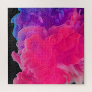Roze en Paarse digitale rook Legpuzzel