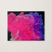 Roze en Paarse digitale rook Legpuzzel (Horizontaal)