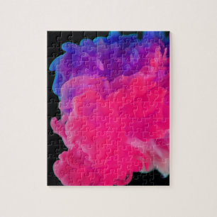 Roze en Paarse digitale rook Legpuzzel