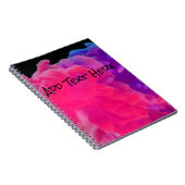 Roze en Paarse digitale rook Notitieboek (Rechterzijde)