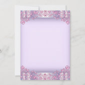 Roze en Paarse eerste communie Kaart (Achterkant)