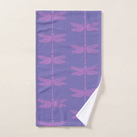 Roze en Paarse Fantasy Dragonfly Bad Handdoek (Handdoek)