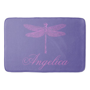 Roze en Paarse Fantasy Dragonfly Badmat