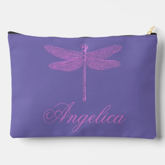 Roze en Paarse Fantasy Dragonfly Etui (Achterkant)
