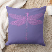 Roze en Paarse Fantasy Dragonfly Kussen (Deken)