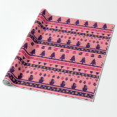 Roze en Paarse feestelijke feestvreugde Cadeaupapier (Uitgerold)
