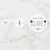 Roze en paarse floraal confetti (Voorkanten)