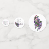 Roze en paarse floraal confetti (Achterkanten)