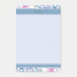 Roze en Paarse Floral en Succulenten Post-it® Notes