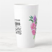 Roze en paarse Floral Latte Mok (Voorkant)