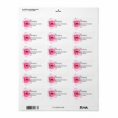 Roze en Paarse Floral Retour Adres Label (Full Sheet)