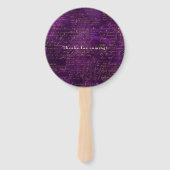 Roze en Paarse Floral Wedding Handwaaier (Achterkant)