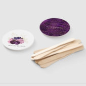 Roze en Paarse Floral Wedding Handwaaier (Niet-gemonteerd)