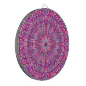 Roze en Paarse  Fractal Kaleidoscoop Dartbord (Voorkant Links)