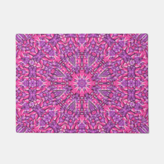 Roze en Paarse  Fractal Kaleidoscoop Deurmat