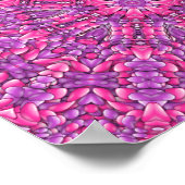 Roze en Paarse  Fractal Kaleidoscoop Poster (Hoek)