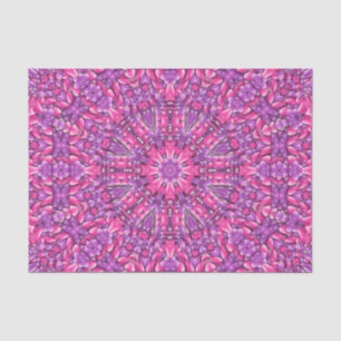 Roze en Paarse  Fractal Kaleidoscoop Tissuepapier