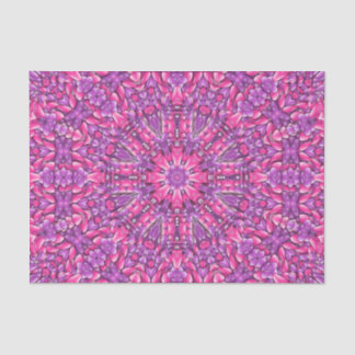 Roze en Paarse  Fractal Kaleidoscoop Tissuepapier