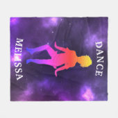 Roze en Paarse Galaxy Dance Fleece Deken (Voorkant (Horizontaal))