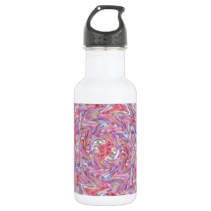 Roze en Paarse gedraaide Quilt Mosaic Waterfles