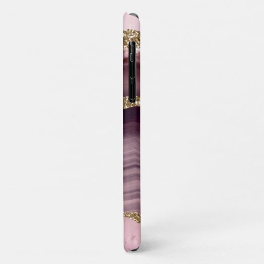 Roze en Paarse geode-monogram Case-Mate iPhone Case (Achterkant/links)