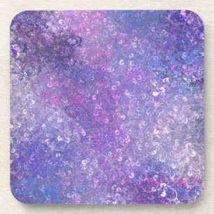 Roze en paarse glitters Bling  Bier Onderzetter