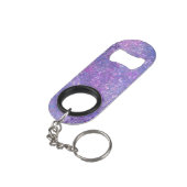Roze en paarse glitters Bling  Mini Flessenopener (Achterkant Gekanteld)