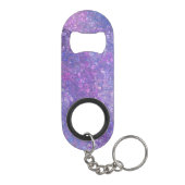Roze en paarse glitters Bling  Mini Flessenopener (Achterkant)