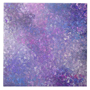 Roze en paarse glitters Bling Tegeltje