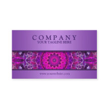 Roze en Paarse gloeiende mandala - paarse moderne