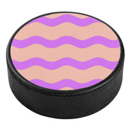 Roze en paarse golven hockey puck