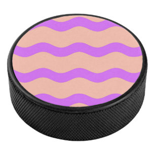 Roze en paarse golven hockey puck