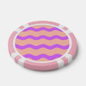 Roze en paarse golven poker chips (Enkel)