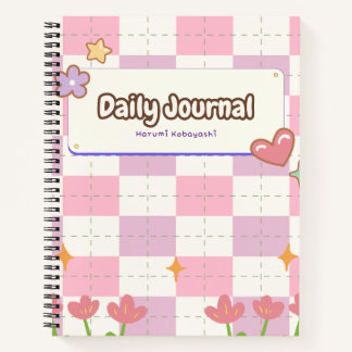 Roze en Paarse Gradient Notitieboek Hoesje