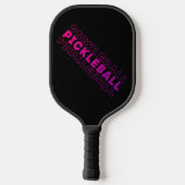 Roze en Paarse Gradient Pickleball op zwart Pickleball Paddle (Achterkant)