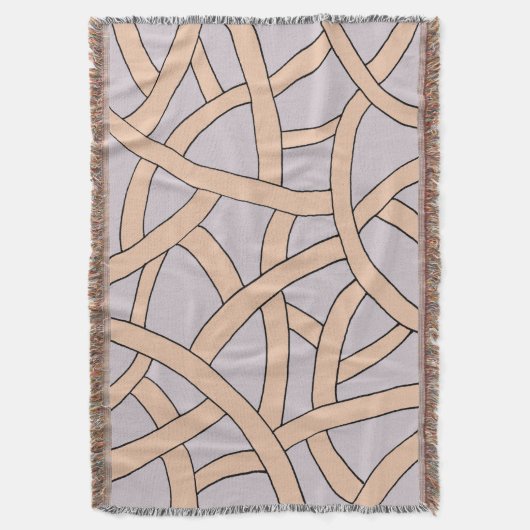 Roze en Paarse hand getekend Fantasy Pattern Deken (Voorkant Verticaal)