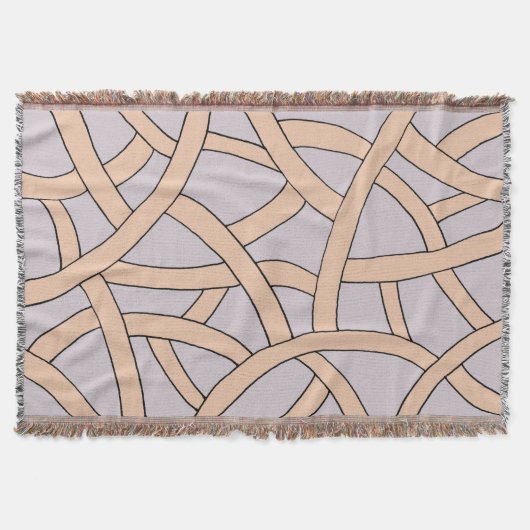 Roze en Paarse hand getekend Fantasy Pattern Deken (Voorkant)